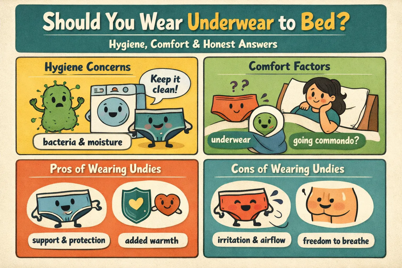Should You Wear Underwear to Bed? Hygiene, Comfort, and Honest Answers